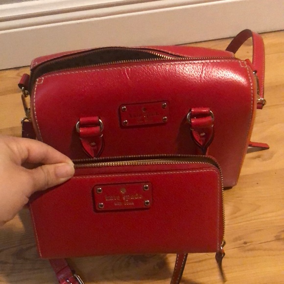 Kate Spade red bag and wallet - Picture 8 of 8